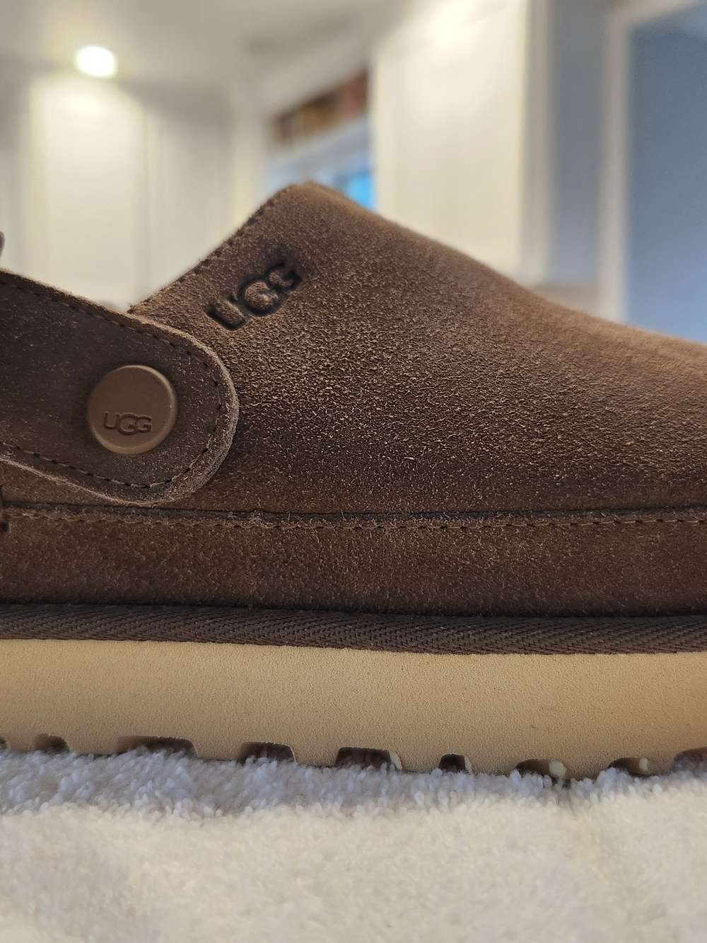 UGG Women's Brown Suede Slip-On Clog